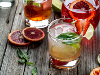Various fruit cocktails