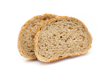Bread isolated on the white background.