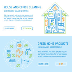 Eco cleaning vector concept.