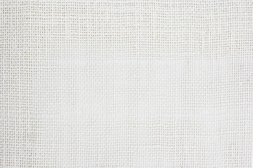 white sackcloth texture or background.