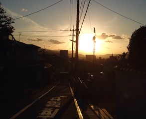 Fototapeta na wymiar sunset of japan