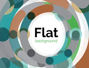 Geometric swirl and circle lines abstract background