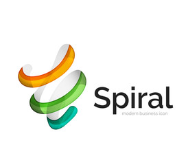 Modern vector ribbon logo