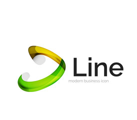 Modern vector ribbon logo