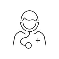 Obraz premium line icon Avatar Doctor Icon