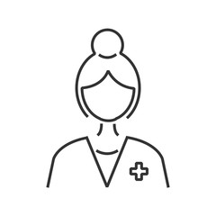 line icon doctor avatar, picture profile