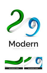 Ribbon swirl business logo