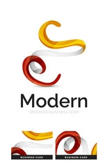 Ribbon swirl business logo