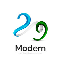 Ribbon swirl business logo