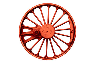 old iron lokomotive wheel