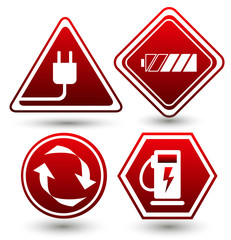 Road signs eco drive. Eco friendly icon.