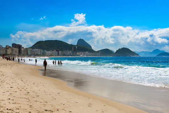 Copacabana beach in Rio de Janeiro. Brazil