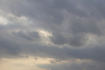 Cloudy sky where the light is plugged