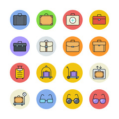 Clothing and accessories icons