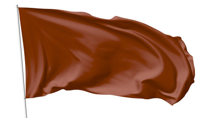 Brown flag on flagpole