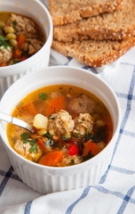 Soup with meatballs