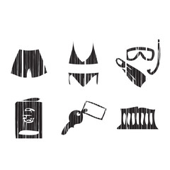 Beach and fun travel icons