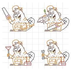 Beaver Master Doodle in Different Versions 1
