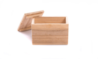 Wooden box isolated