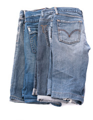 Old short jean isolated