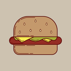 Food and Beverages line vector