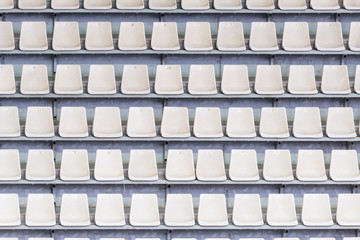 Obraz premium Empty tribune of the soccer stadium.