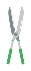 Gardening scissor hand work hobby pruning sharp handle metal cut tool equipment vector illustration. 