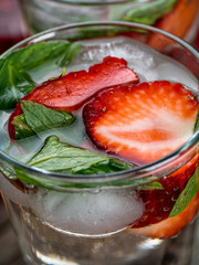 Strawberry mint cocktails