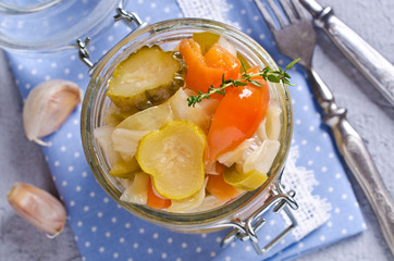Homemade canned vegetables