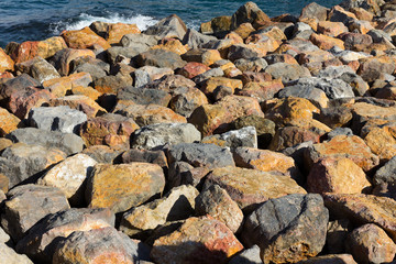 Renforcement des digues avec des roches