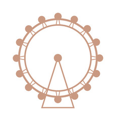 Park attraction wheel vector silhouettes isolated on white