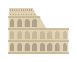 Naklejka premium Amphitheater ruin an ancient architecture history city vector illustration. 