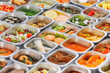 Food in the containers 
