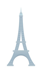 Eiffel Tower Paris France landmark architecture vector illustration. 