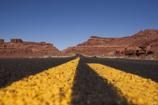 Highway 95 near Hite, Utah, USA.