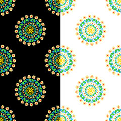 circular seamless floral pattern