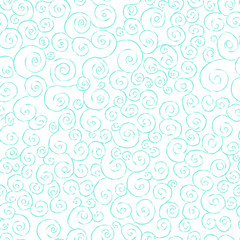 Seamless vector pattern - turquoise swirls.Good for wedding invitations, wrapping paper, scrapbooking and stationery supplies. 