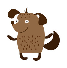 Cute cartoon puppy dog animal pet character vector. 