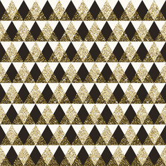 Geometric pattern composed of triangular elements - vector seamless background