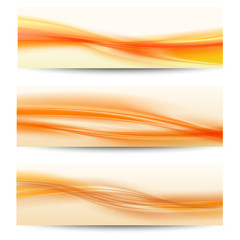 Abstract orange banners
