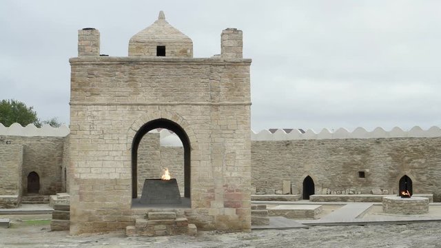 ATESHGAH - November Zoroaster church at 2 November 2015 in Ateshgah, Azerbaijan.