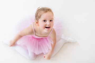 Little ballerina in pink tutu