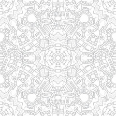 Steampunk vector seamless pattern with technical elements