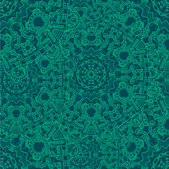 Steampunk vector seamless pattern with technical elements