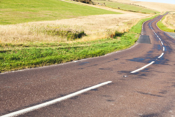 Empty road in the english countryside