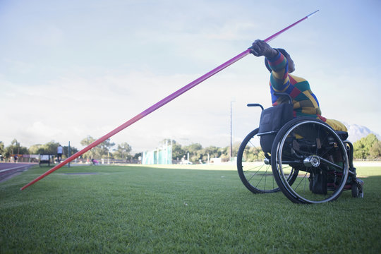 Wheelchair javelin thrower