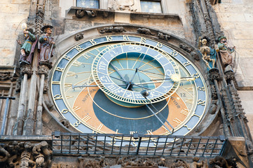 The Prague astronomical clock (Prague orloj), Czech Republic