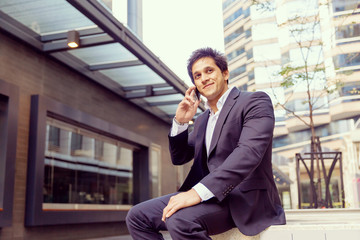 Portrait of confident businessman outdoors