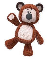 3d brown bear toy