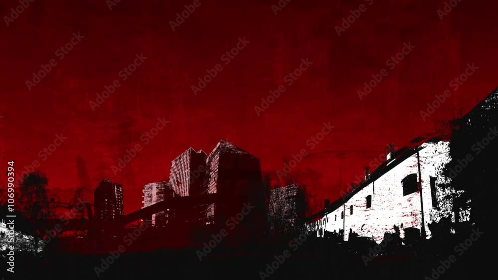 Wall mural urban theme animation for intro
